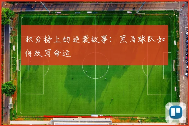 积分榜上的逆袭故事：黑马球队如何改写命运